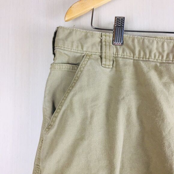 CARHARTT Men's Khaki Hiking Outdoors Relaxed Fit Cotton Blend Cargo Shorts Sz 42 - Picture 4 of 11